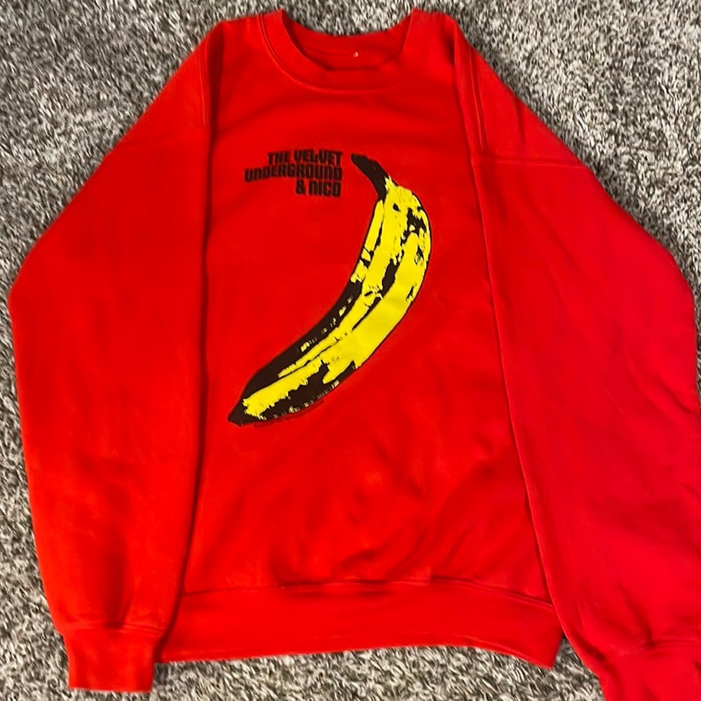 Vintage The Velvet Underground Pullover Red Sweatshirt